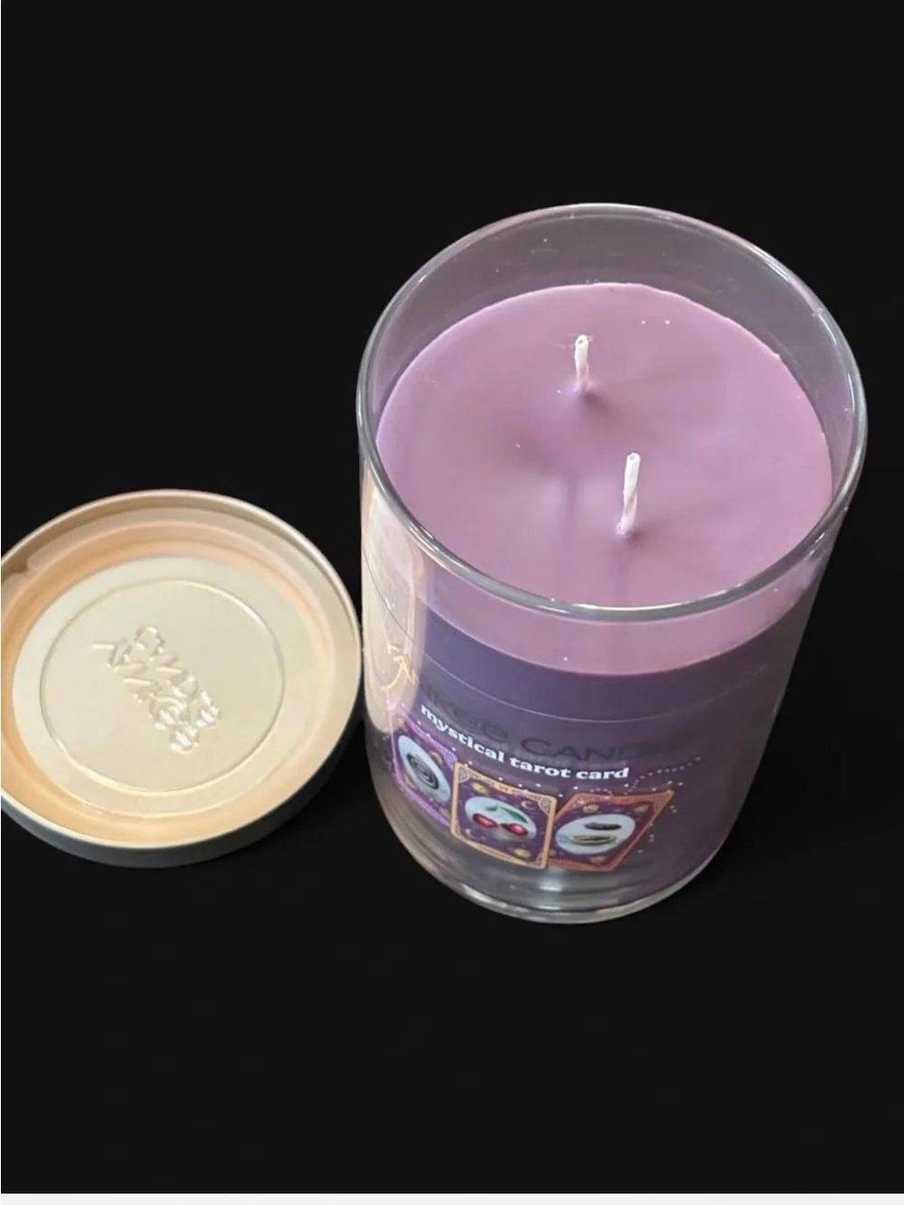 Yankee Candle Purple Mystical Tarot Card Scent 20oz Jar Licorice Cherry Tonka